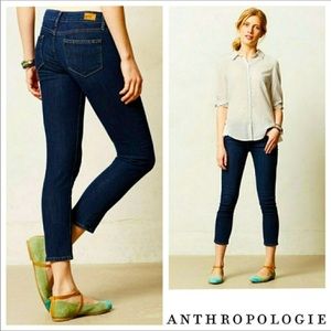 ANTHROPOLOGIE PAIGE KYLIE CROP DARK JEANS SZ 27